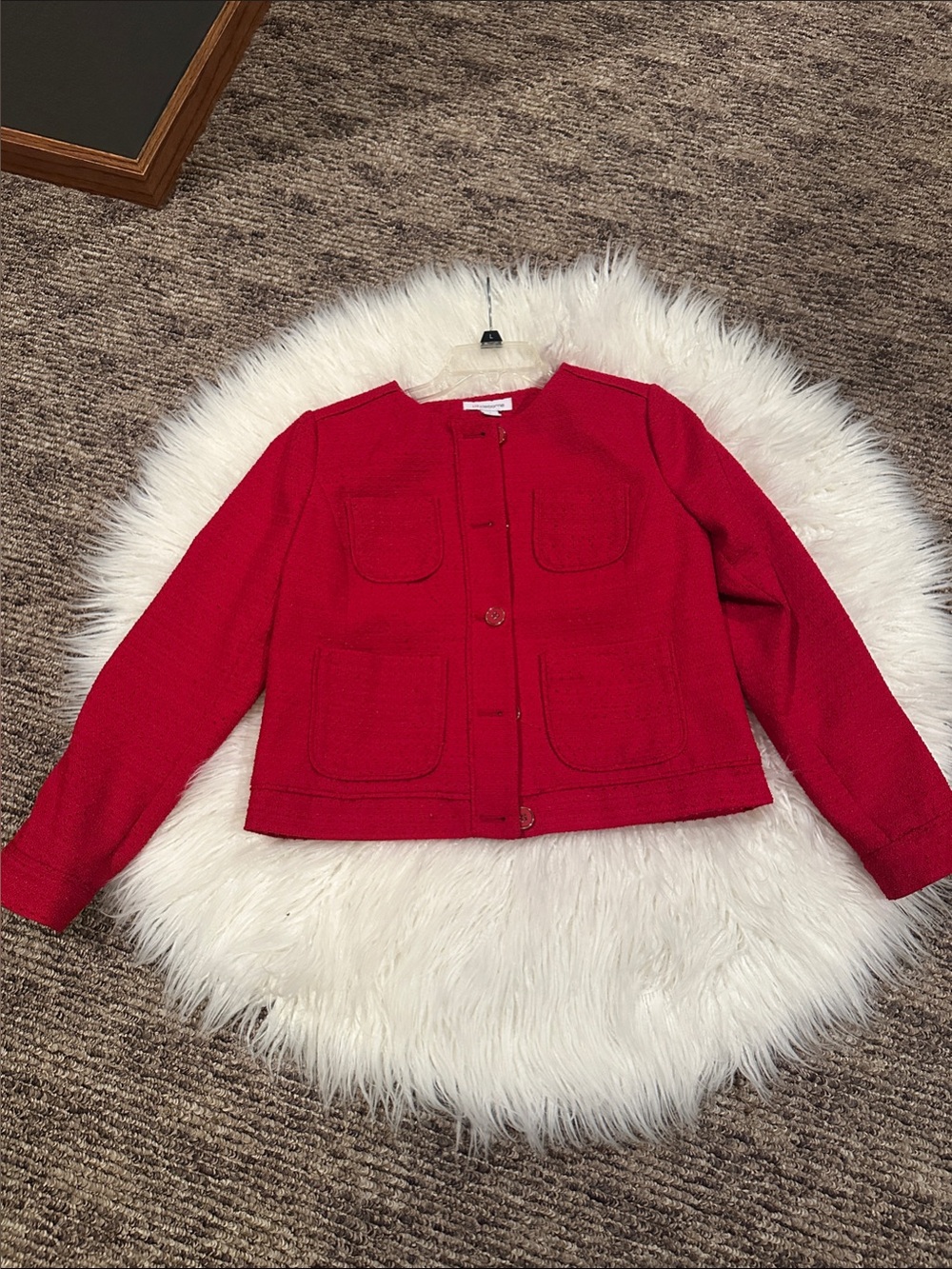 Women’s Liz Claiborne Red Pocket Front Jacket - small